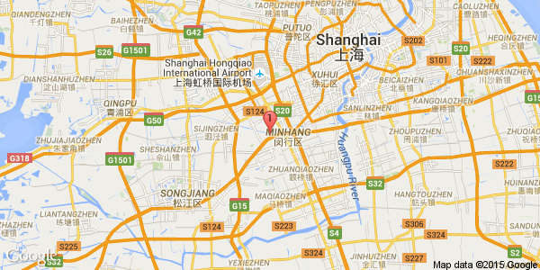 Google Map of 1280 Shuying Road Shanghai China